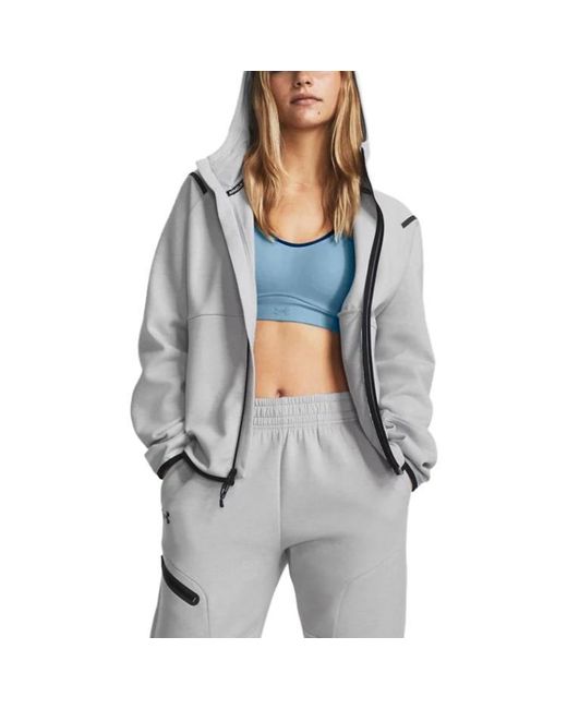 Under Armour Gray (Wmns) Unstoppable Fleece Full Zip Jacket 'Light'