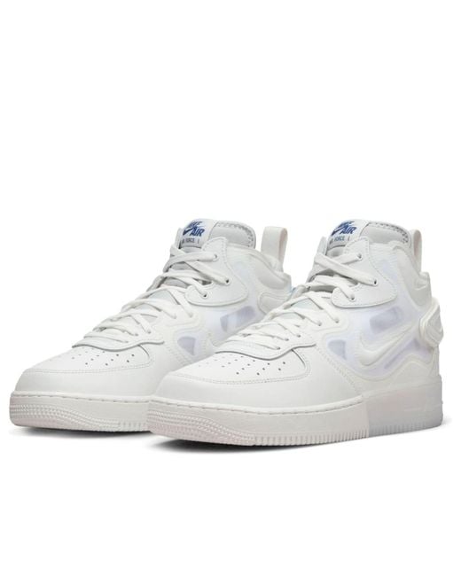 Nike White Air Force 1 Mid React 'Summit' for men