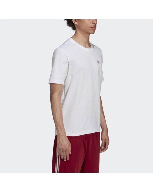 Adidas White Originals X Human Made Crossover Casual Sports Round Neck Breathable Short Sleeve for men