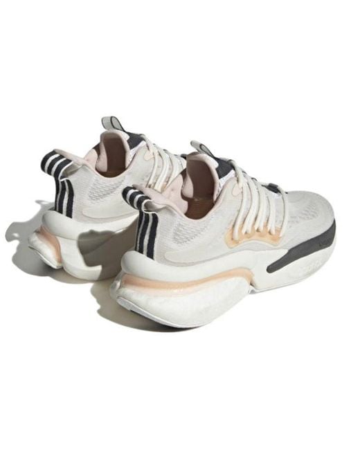 Adidas White Alphaboost V1 Shoes