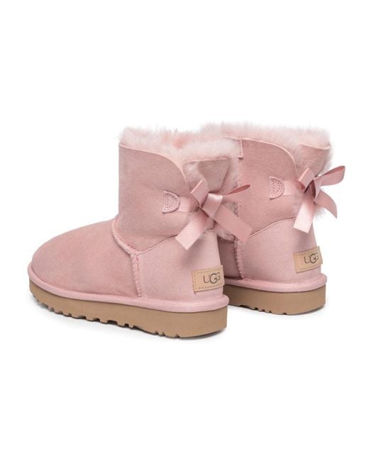 Ugg Pink (Wmns) Mini Baley Bow Ii Snow Boots