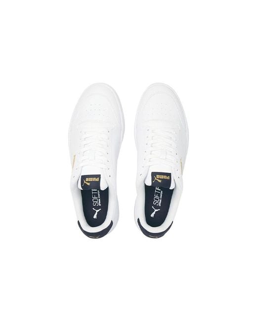 PUMA White Shuffle Perf Sneakers for men