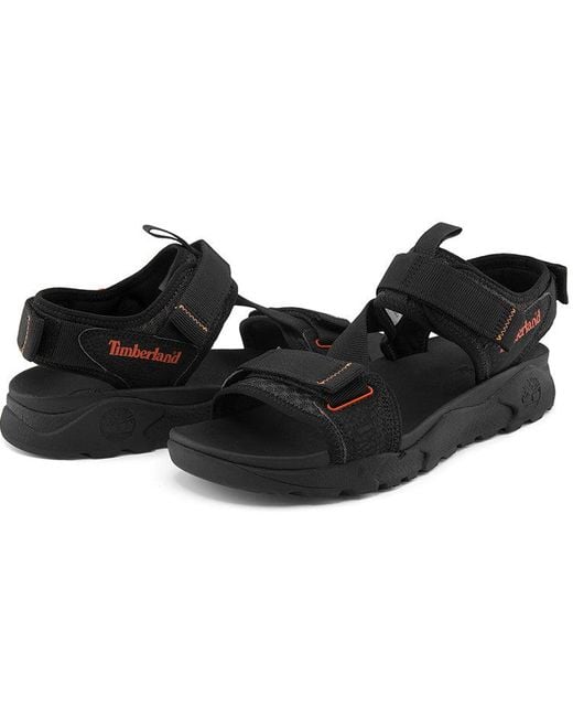 Timberland Black Ripcord Double-Strap Sandals for men