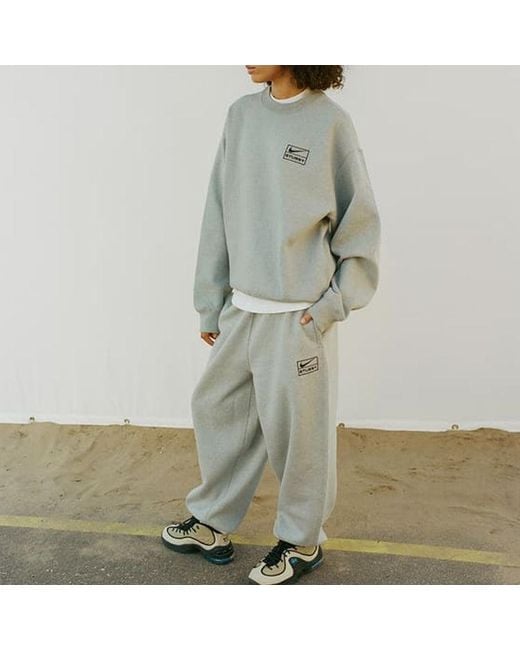 Nike Gray X Stussy Sweatpants 'Dark Heather' for men