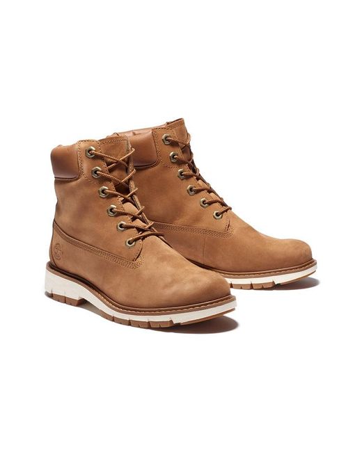 Timberland Brown (Wmns) Lucia Way 6 Inch Waterproof Boot 'Wheat Nubuck'