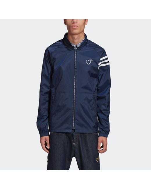 Adidas Blue Human Made Windbreaker for men