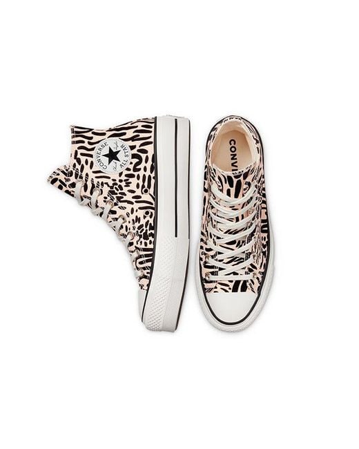 Converse Black (Wmns) Chuck Taylor All Star Platform High 'Jungle Art'