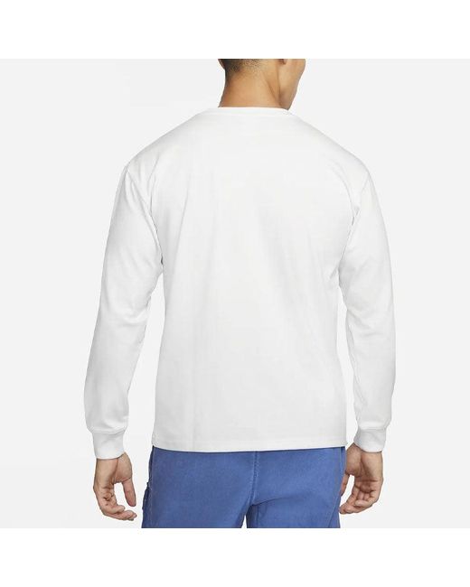 Nike White Acg Ice Cave Casual Sports Breathable Round Neck Long Sleeves T-Shirt for men