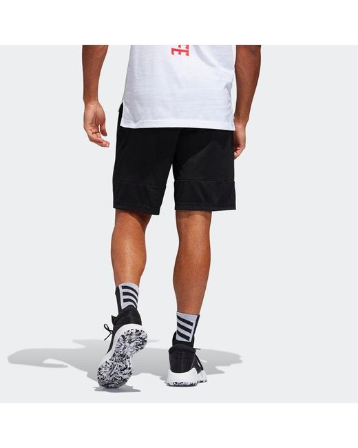 Adidas Black 3G Speed X Stripe Sports Short Pant for men