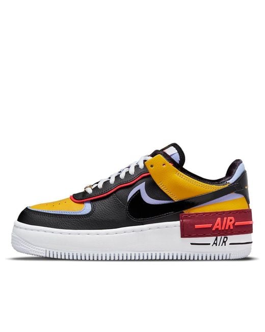 Nike Blue (Wmns) Air Force 1 Shadow 'Dark Sulfur'