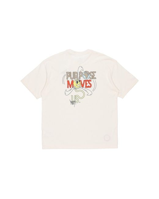 Nike White Sportswear Tee M2Z Purpose Leisure Sports Round Collarletter Print Short Sleeve for men
