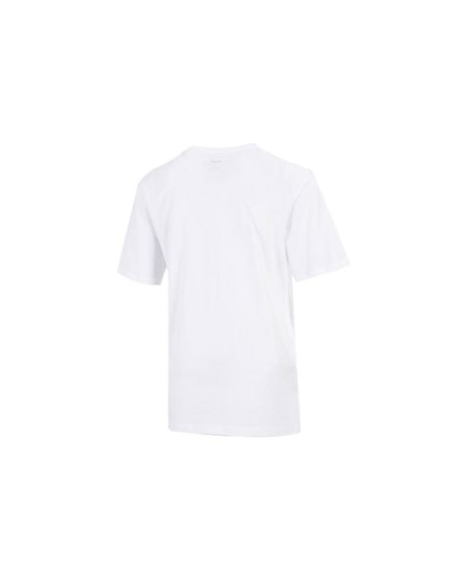 PUMA White (Wmns) Logo Printing Round Neck Short Sleeve