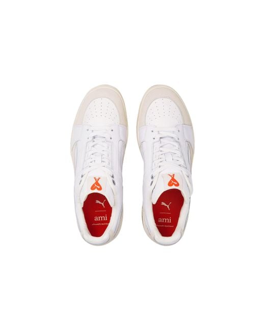 PUMA White Ami X Slipstream Low Pristine' for men