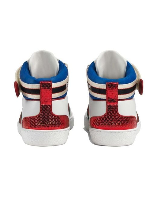 Gucci Blue Stripe Ace High Top for men