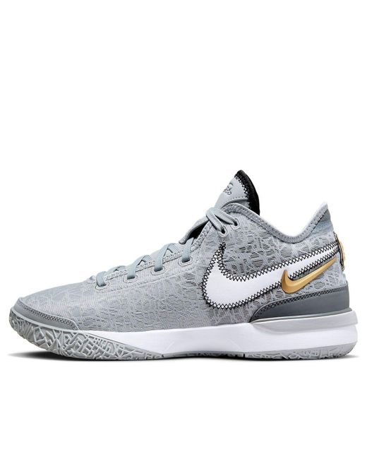 Nike White Zoom Lebron Nxxt Gen 'Wolf Metallic' for men