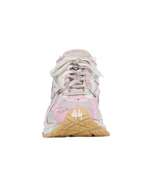 Balenciaga White Runner Sneakers Baby Mesh And Nylon' for men