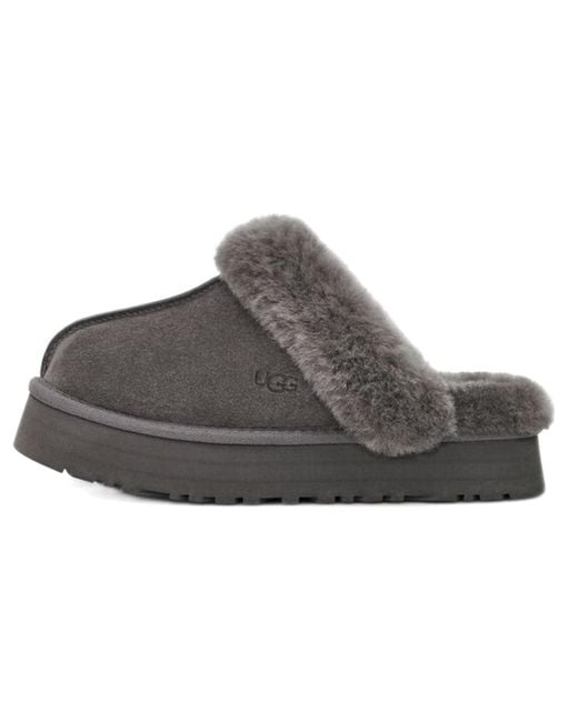 Ugg Gray (Wmns) Disquette Fluff Slippers