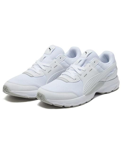 PUMA White Future Runner Low Running Shoes for men