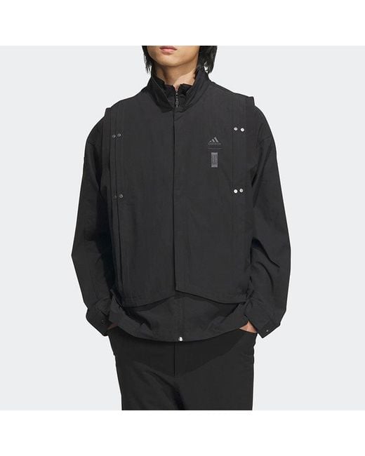 Adidas Black Wj Trans Woven Jackets for men