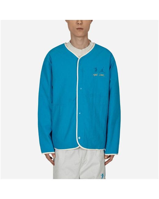Nike Blue X Union Crossover Solid Color Printing Logo Reversible Long Sleeves Jacket Asia Edition for men