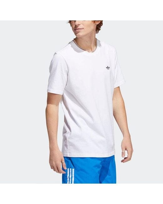 Adidas White Originals Skateboarding 4.0 Logo T-Shirt for men
