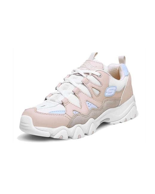 Skechers White (Wmns) D'Lites 2.0 Low-Top Running Shoes