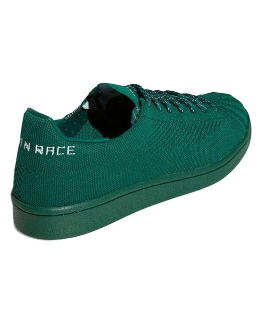 Adidas Green X Pharrell Superstar Primeknit 'Dark' for men