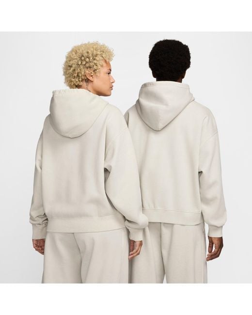 Nike X Stussy Ss24 Full-Zip Washed Fleece Hoodie 'Light Bone' in