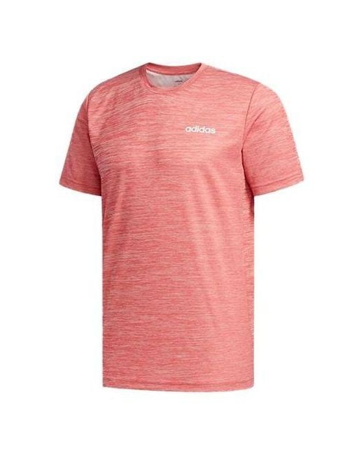 Adidas Pink Training Sports Short-Sleeve Tee for men