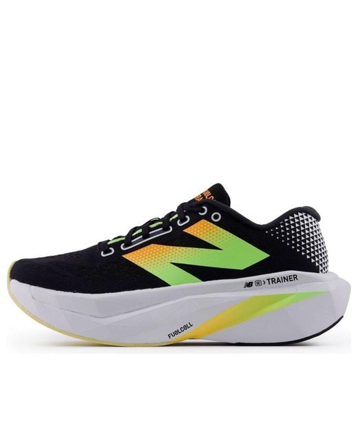 New Balance Blue Fuelcell Supercomp Trainer V3 Bleached Lime Glo' for men