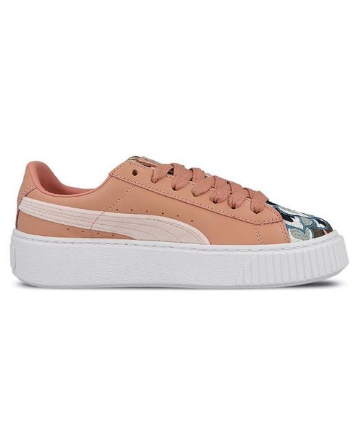 PUMA Pink (Wmns) Platform Hyper Embroidered Lace Up