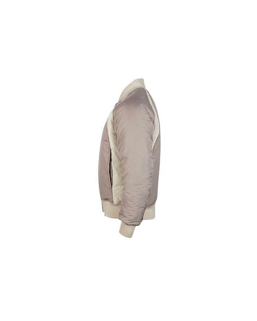 Nike Gray Essentials Ma-1 Reversible Aviator Woven Logo Padded Clothes Lime Jacket for men