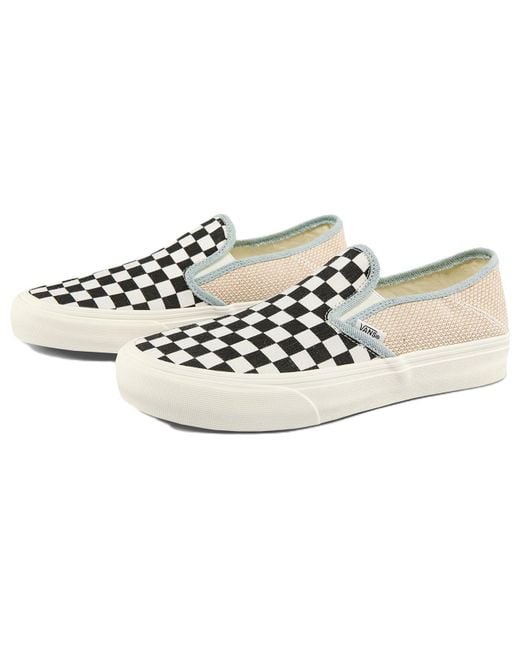 Vans White Slip-On Sf Stylish Casual Skate Shoes Grid for men