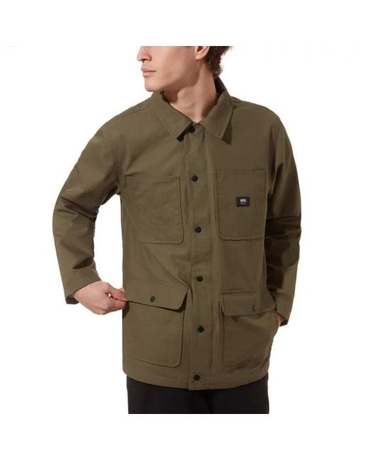 Vans Green Cargo Casual Hooded Jacket for men