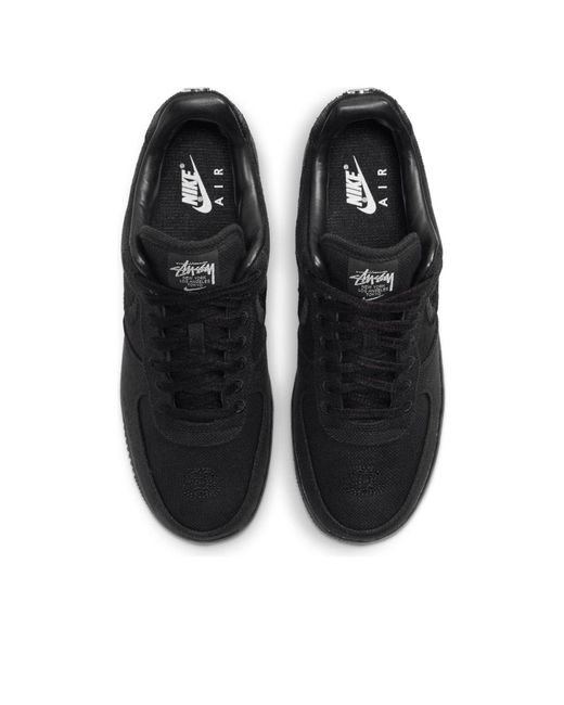 Nike Black X Stussy Air Force 1 Low 'Triple' for men