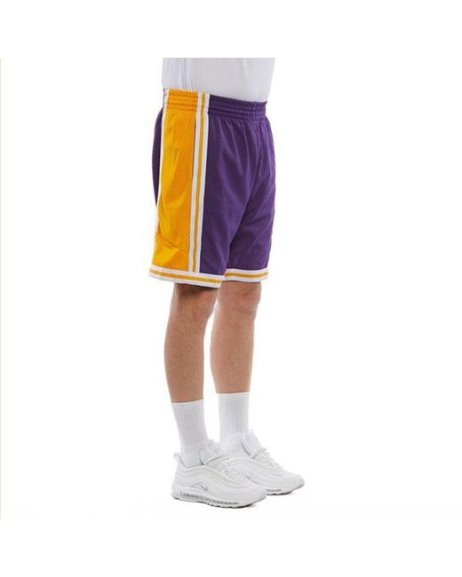 Mitchell & Ness Purple Nba Swingman Shorts Los Angeles Lakers Road 1984-85 for men