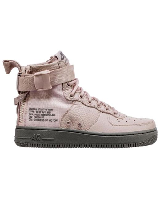 Nike Brown (Wmns) Sf Air Force 1 Mid 'Siltstone'