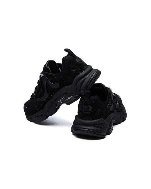 Fila Black Fila Rjv Low-Top Running Shoes for men