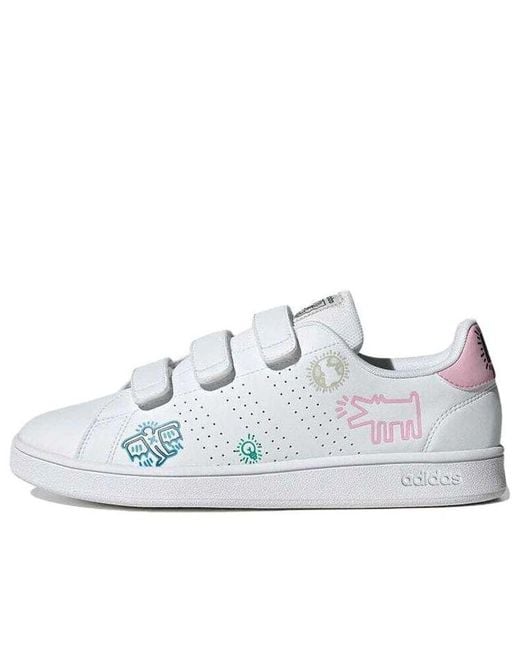 Adidas White Keith Haring X Neo Advancourt Base for men