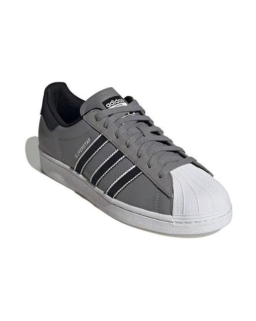 Adidas Gray Originals Superstar Shoes Three' for men