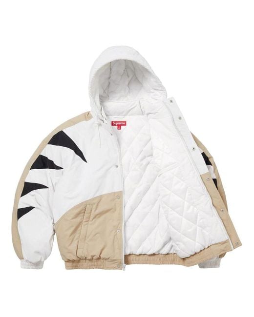 Supreme Gray Wildcat Sideline Puffer Jacket for men
