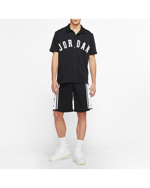 Nike Black Athleisure Casual Sports Basketball Short Sleeve for men
