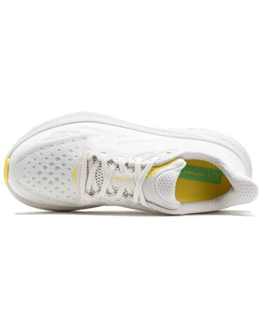 Hoka One One White (Wmns) Clifton 9 Lemonade'