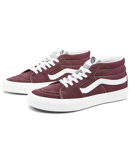 Vans Purple Sk8-Mid Mid-Top Retro Skate Shoes Dark for men