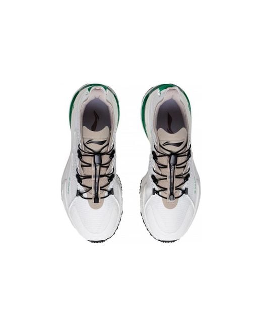 Li-ning White Yijie Hiking Shoes Tan' for men