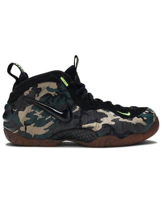 Nike Black Air Foamposite Pro Prm Le "green Camo" Shoes for men