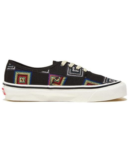 Vans Black Authentic 44 Low Top Skateboarding Shoes for men