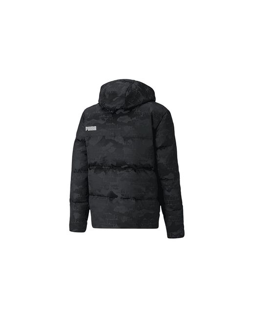 PUMA Black Camo Down Jacket for men
