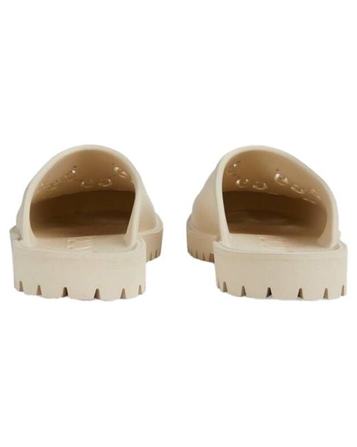 Gucci Natural Ella Embossed Gg Trek Slide for men