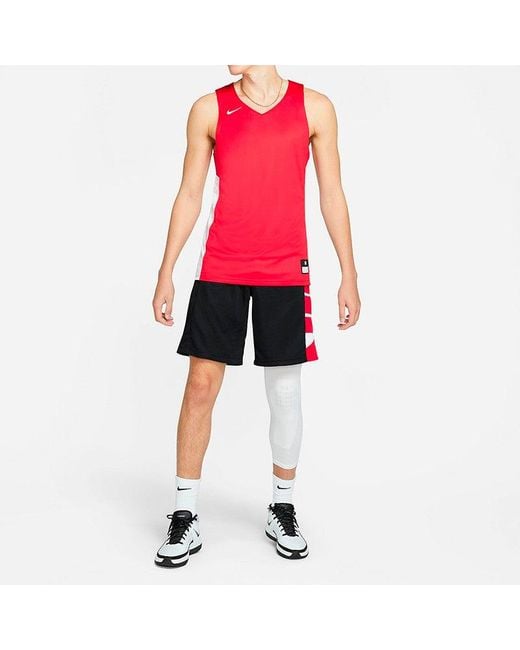 Nike Red M Nk Tank Reversible Breathable Sports Vest for men